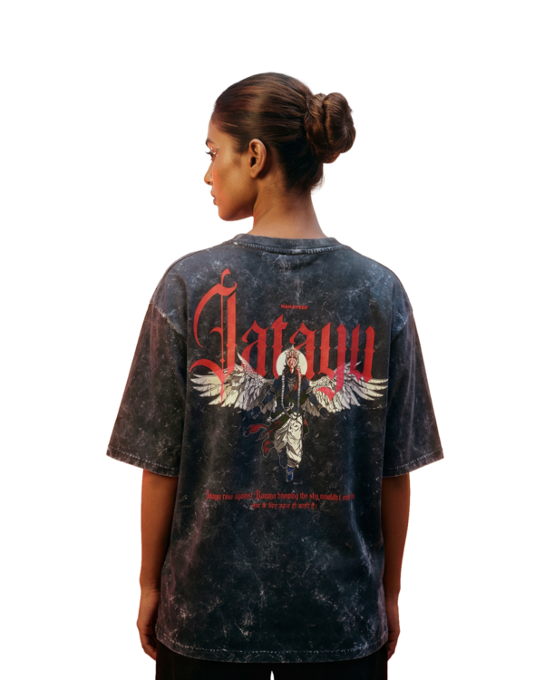 JATAYU – Oversized Acid Wash Graphic T-Shirt
